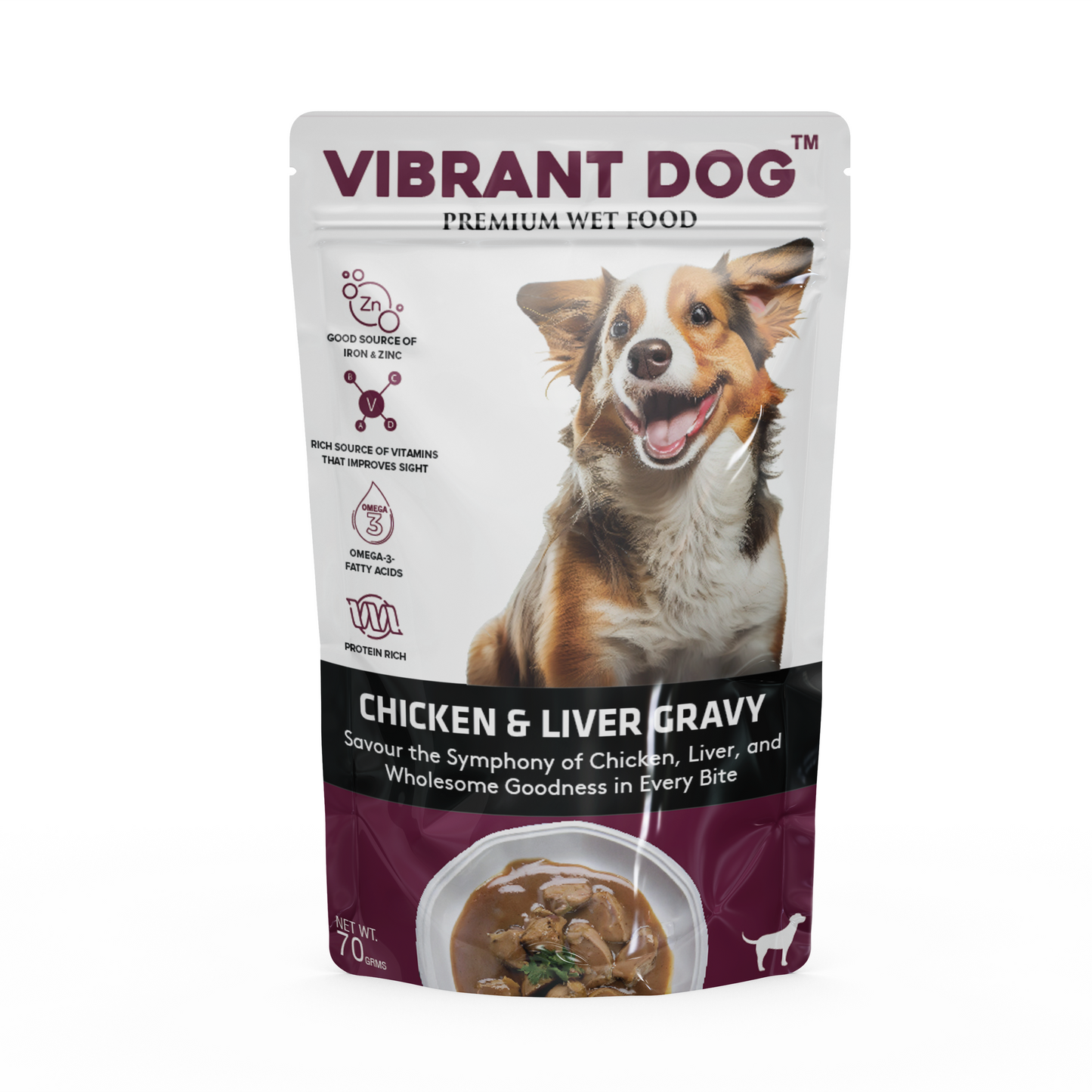 Vibrant Dog Wet Food Chicken & Liver Gravy (PACK OF 15)