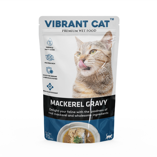 Vibrant Cat Wet Food Mackerel & Gray (PACK OF 15)