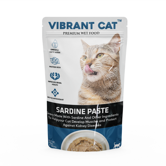 Vibrant Cat Wet Food Sardine Paste (PACK OF 15)