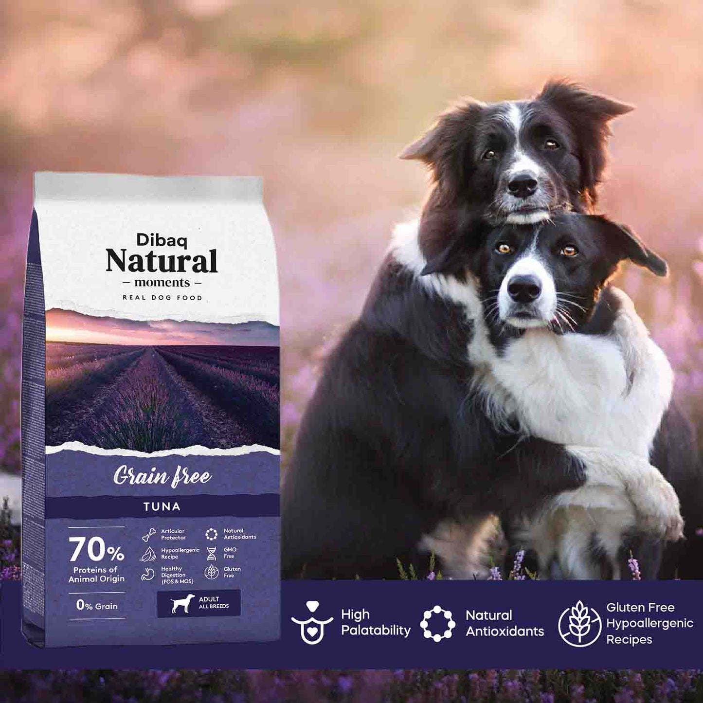 DIBAQ NATURAL MOMENTS GRAIN FREE DOG TUNA (ADULT) - Vibrant Remedies