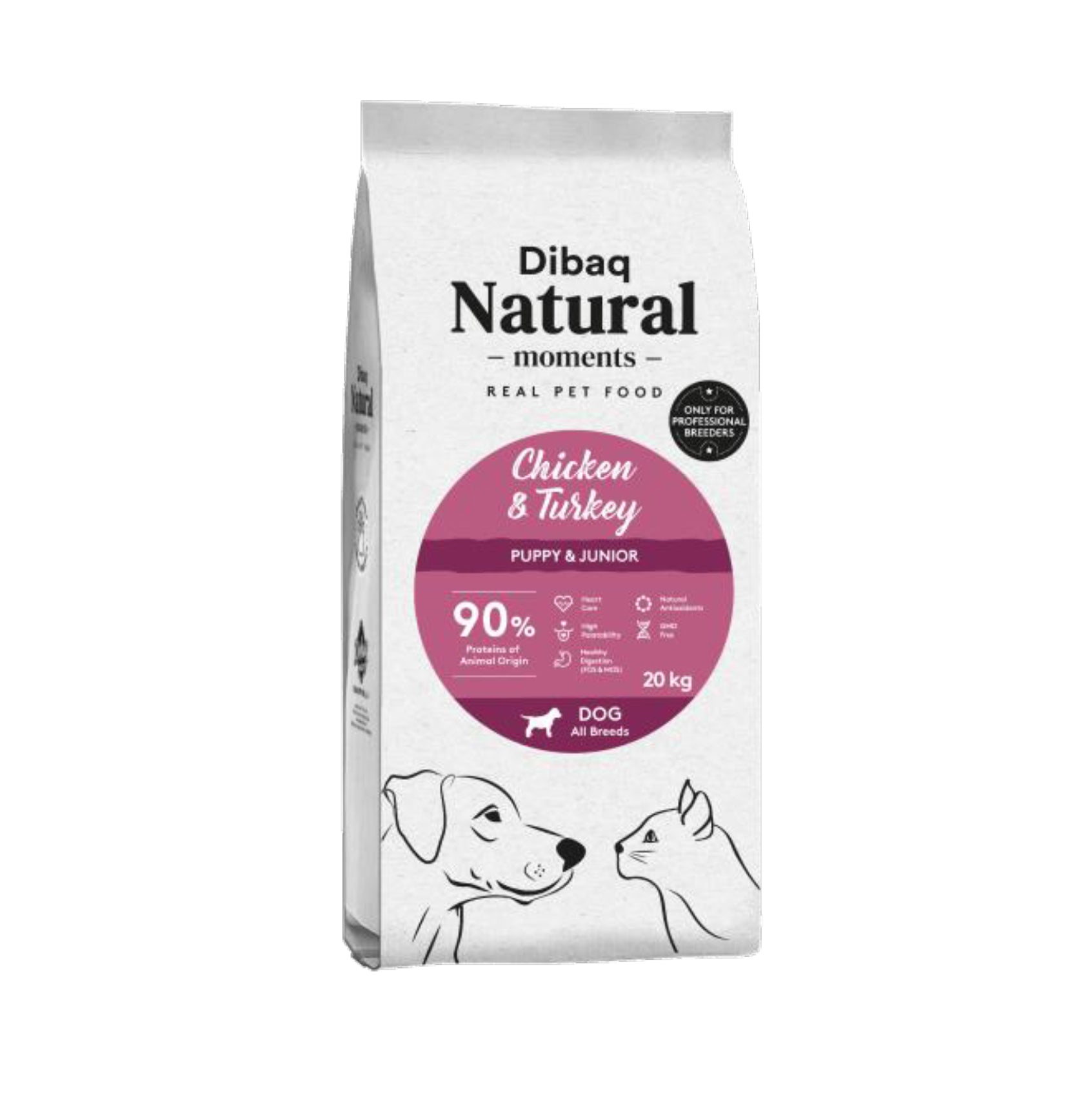 DIBAQ NATURAL MOMENTS BREEDER DOG CHICKEN & TURKEY (PUPPY & JUNIOR) - Vibrant Remedies