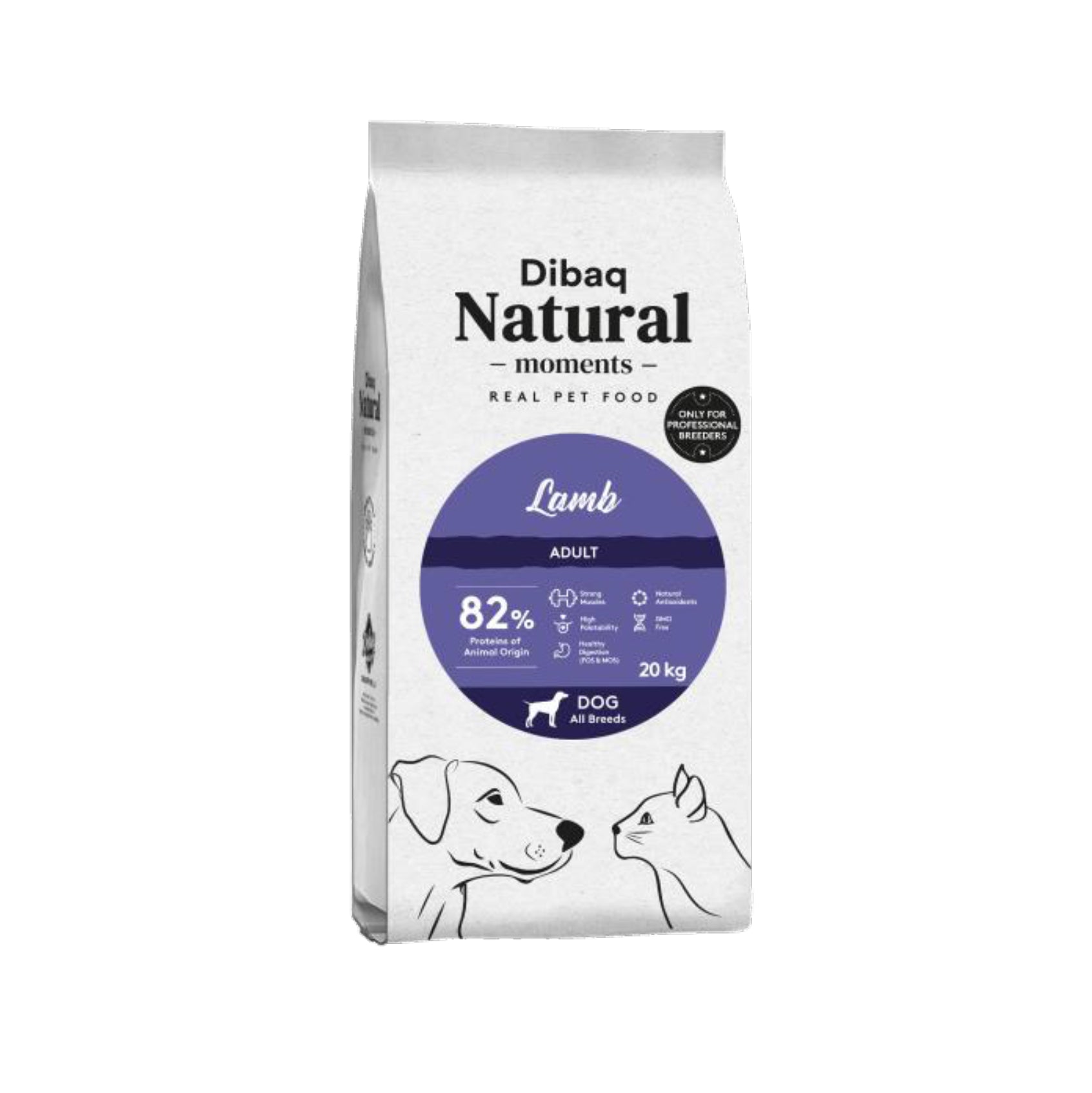 DIBAQ NATURAL MOMENTS BREEDER DOG LAMB (ADULT) - Vibrant Remedies