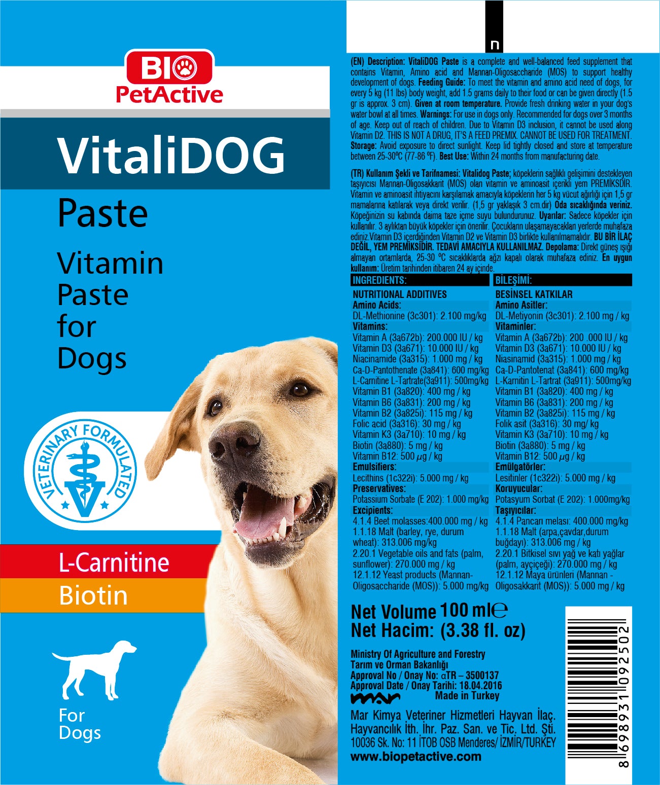 Vitality Pack for Dogs