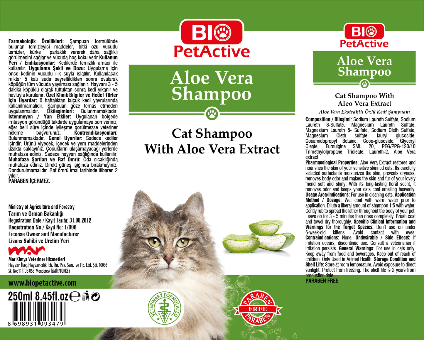 ALOE VERA SHAMPOO FOR CATS