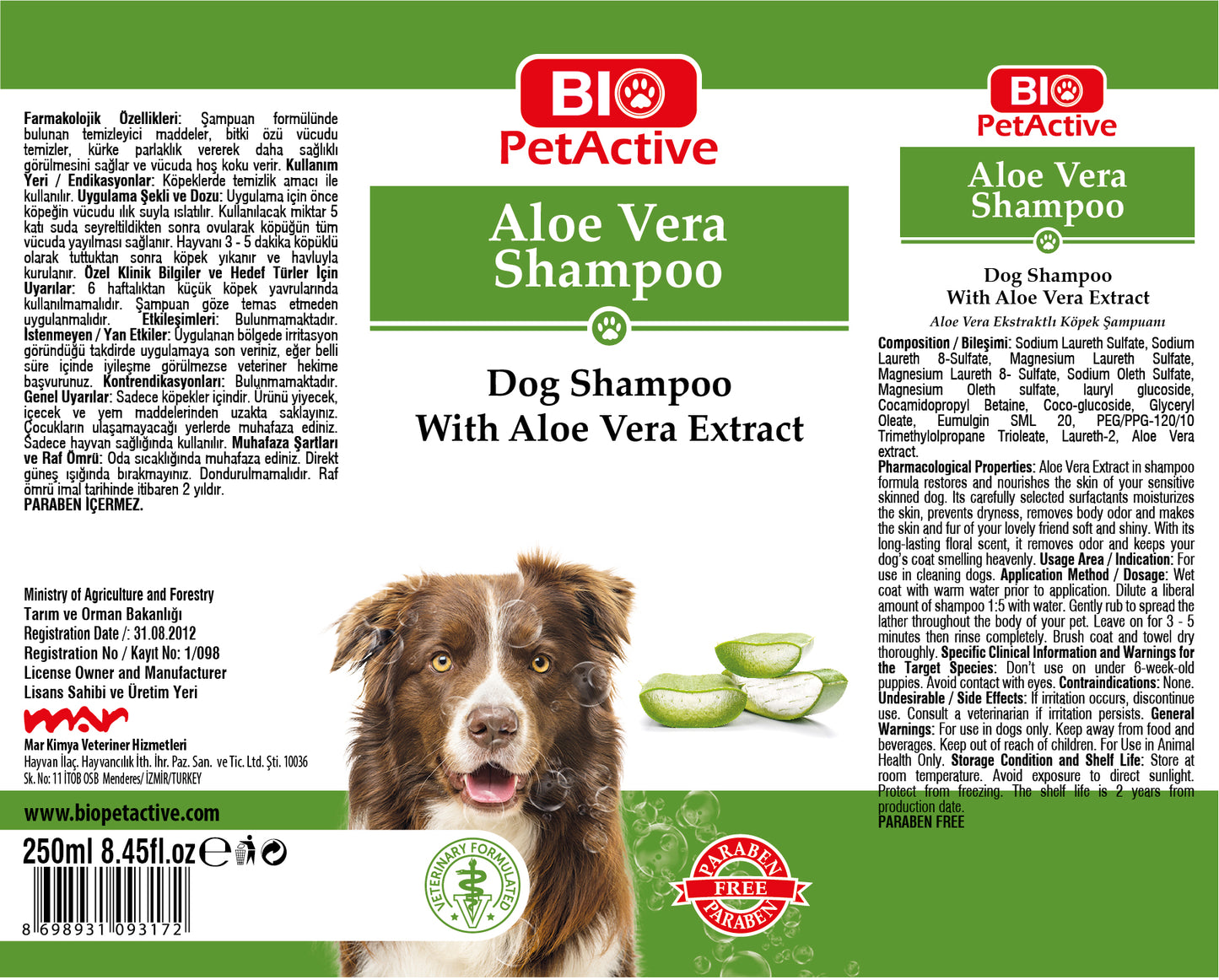 ALOE VERA SHAMPOO FOR DOGS