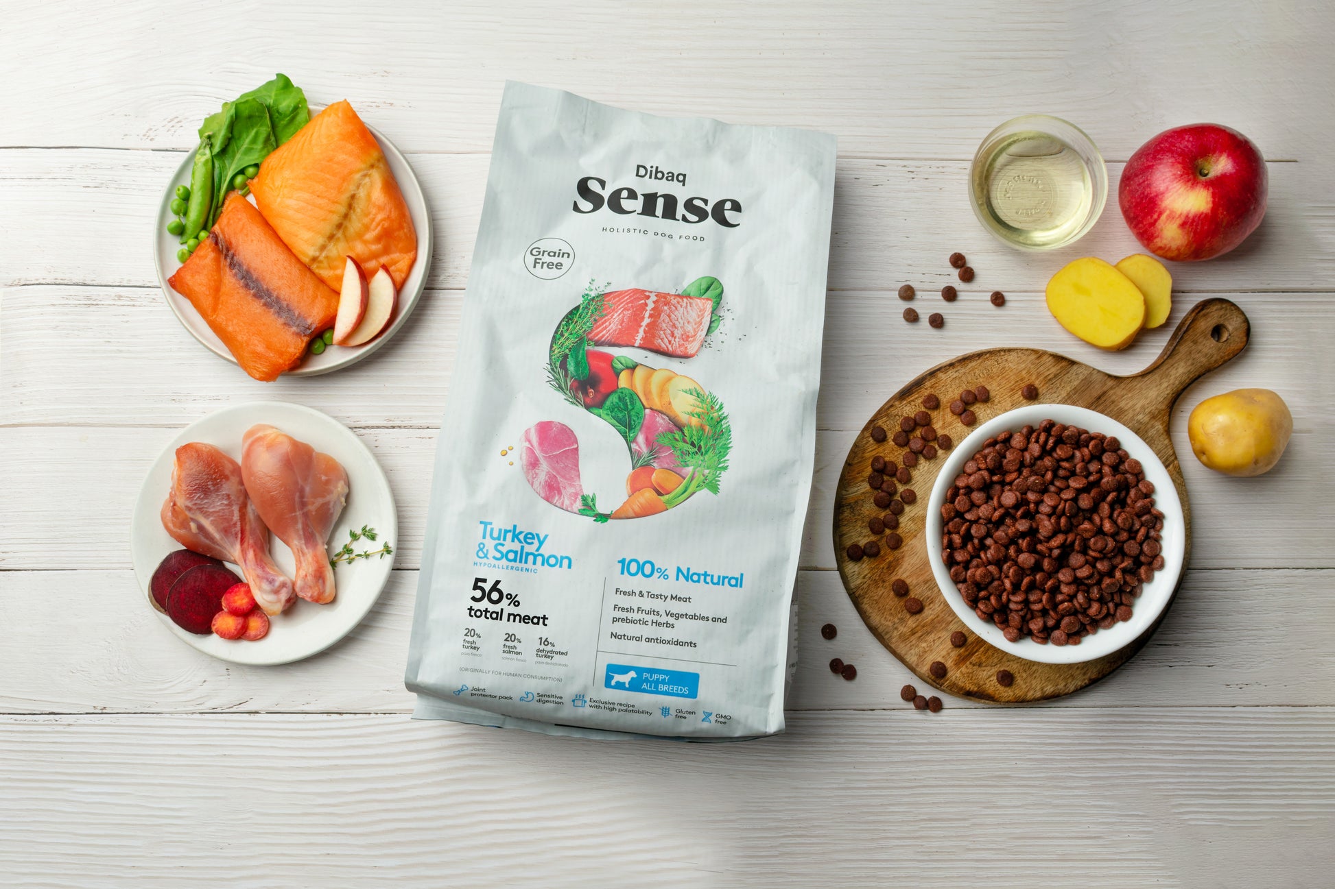 DIBAQ SENSE GRAIN FREE TURKEY & SALMON (PUPPY) - Vibrant Remedies