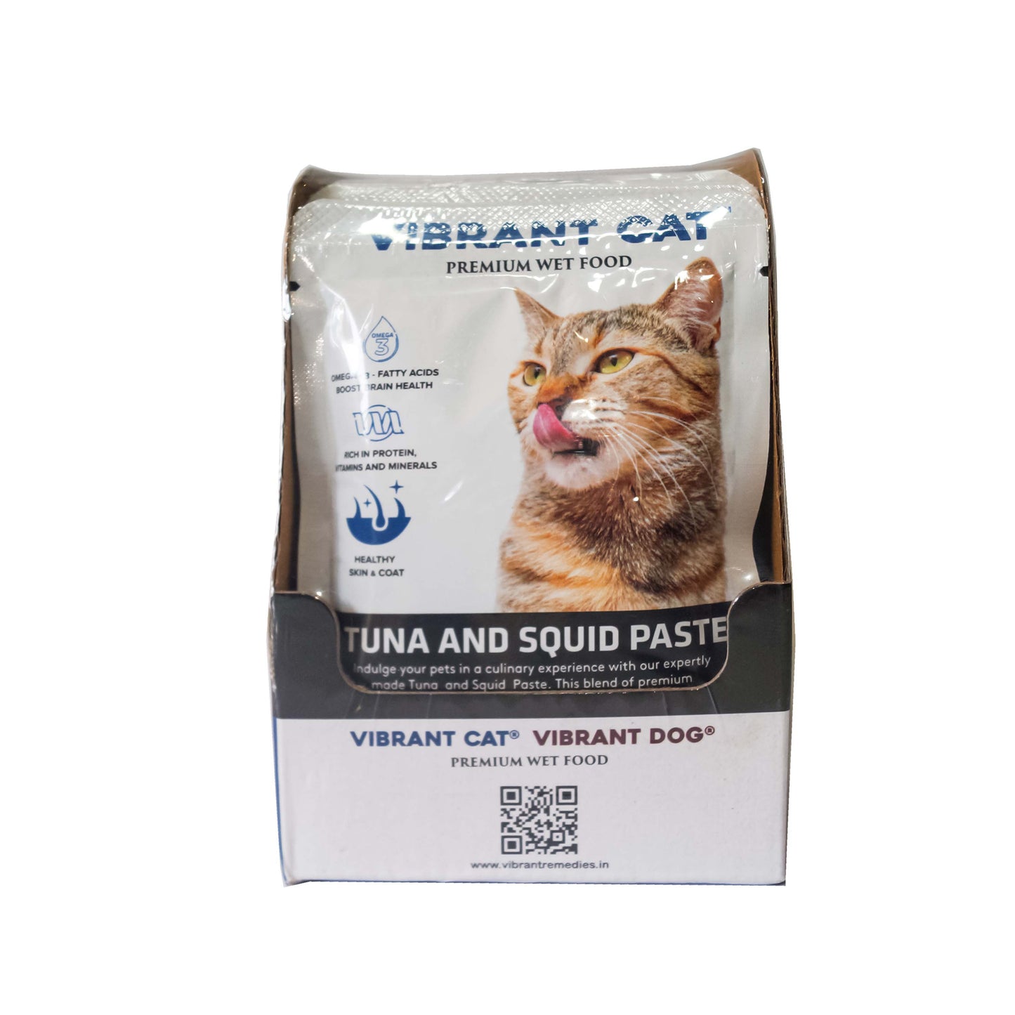 Vibrant Cat Wet Food Tune & Squid Paste (PACK OF 15)