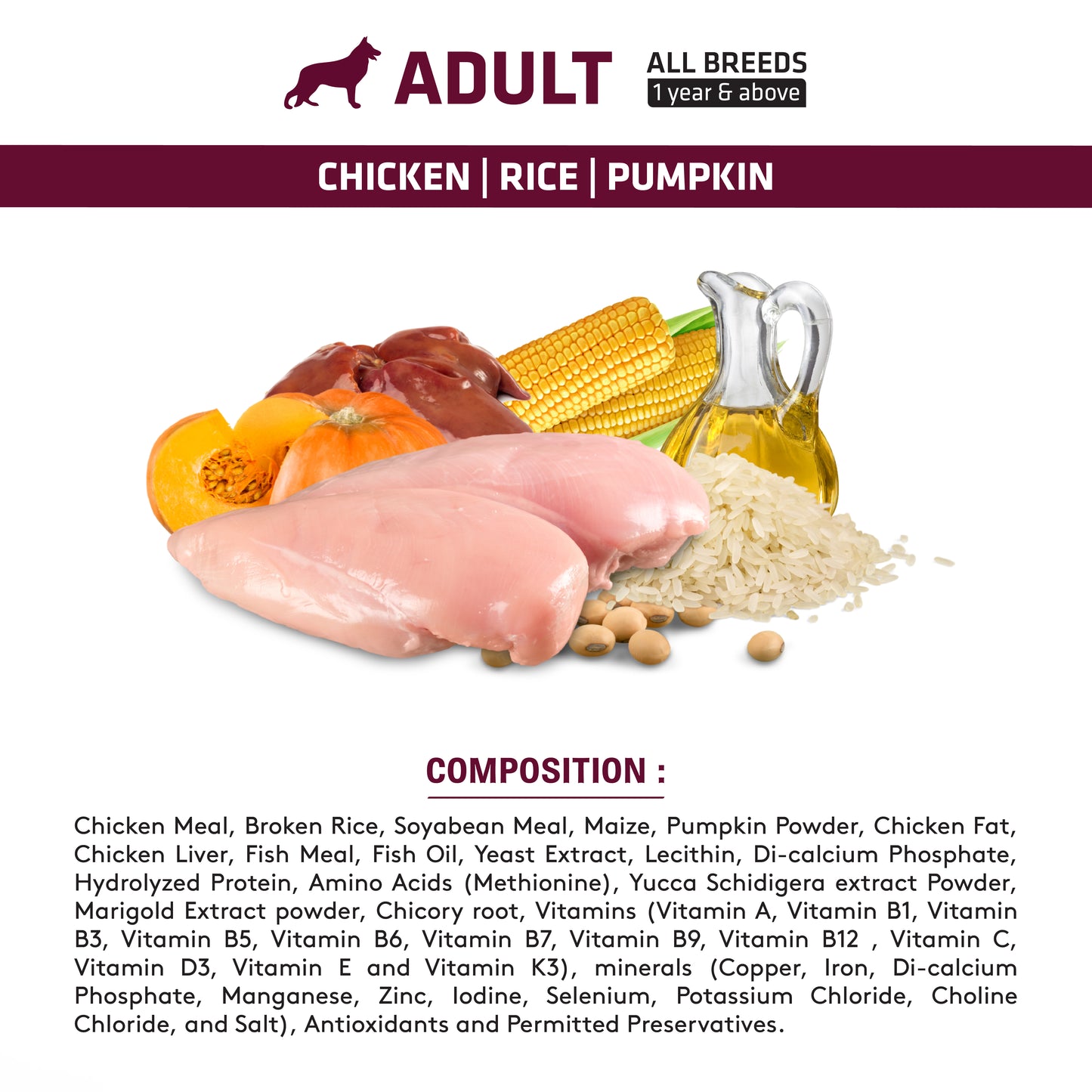 Vibrant Dog Adult (CHICKEN | RICE | PUMPKIN)