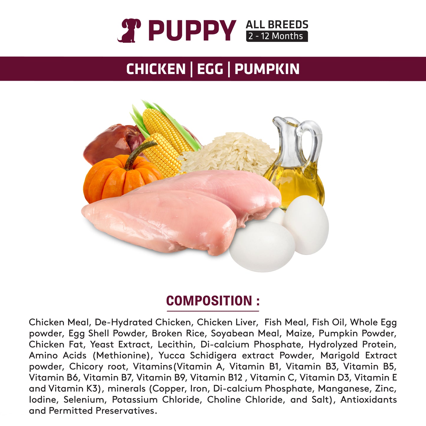 Vibrant Dog Puppy (CHICKEN | EGG | PUMPKIN)